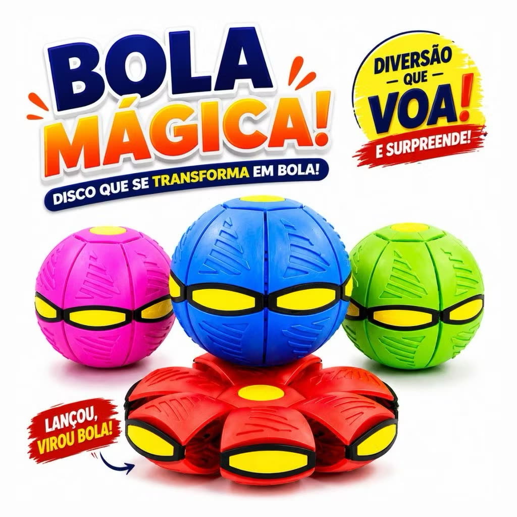 Bola Mágica Disco Voador Transformável com LED