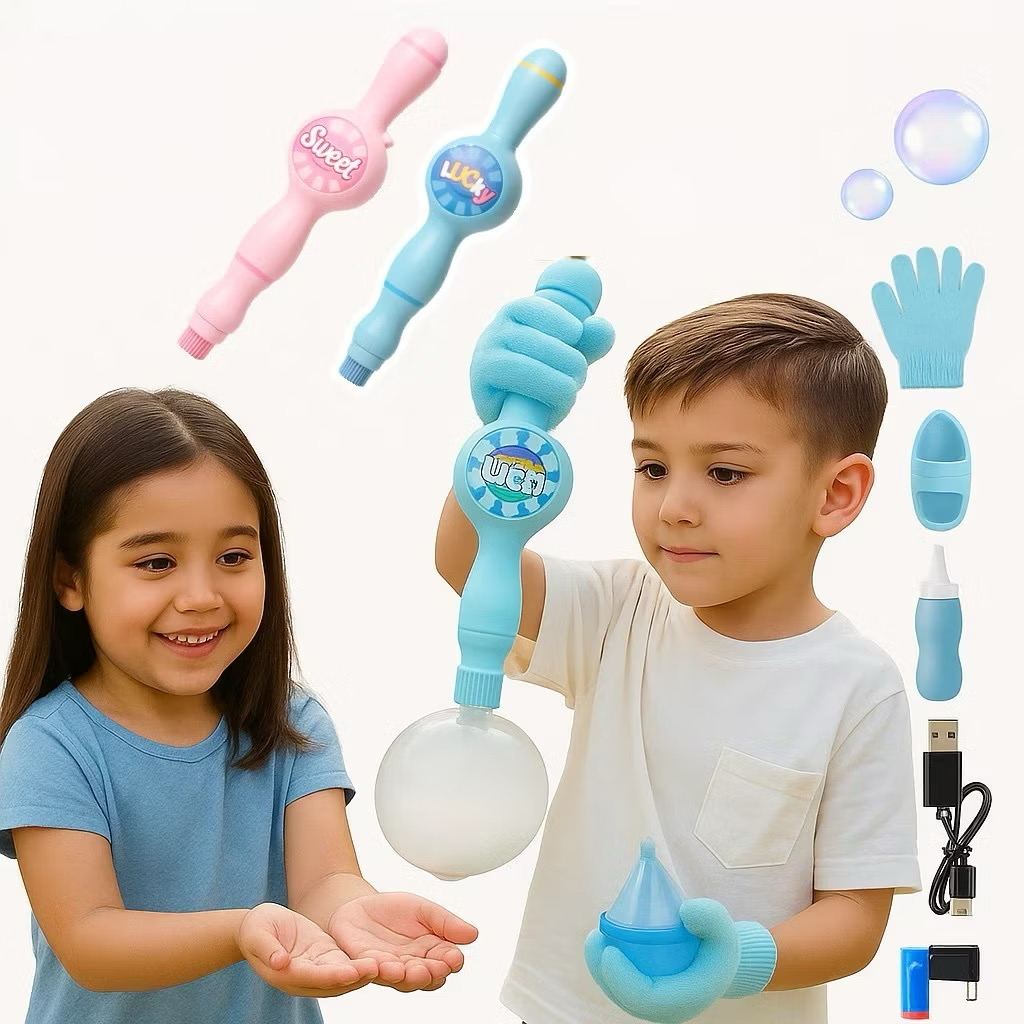 Máquina de Bolhas com Fumaça e Luvas