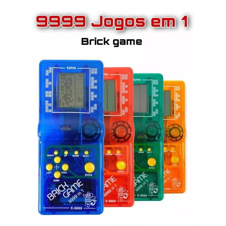 Vídeo Game Portátil Brick Game 9999 em 1