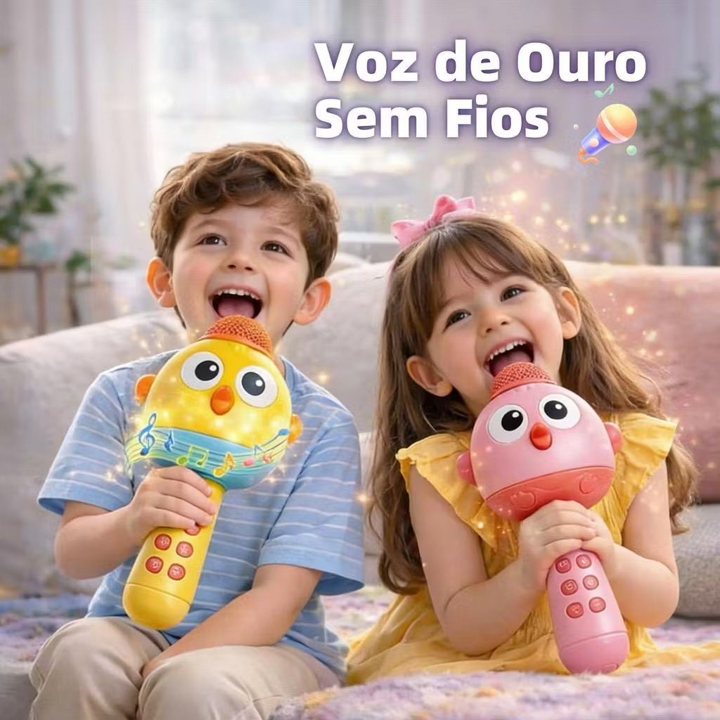 Microfone Infantil Pintinho Bluetooth