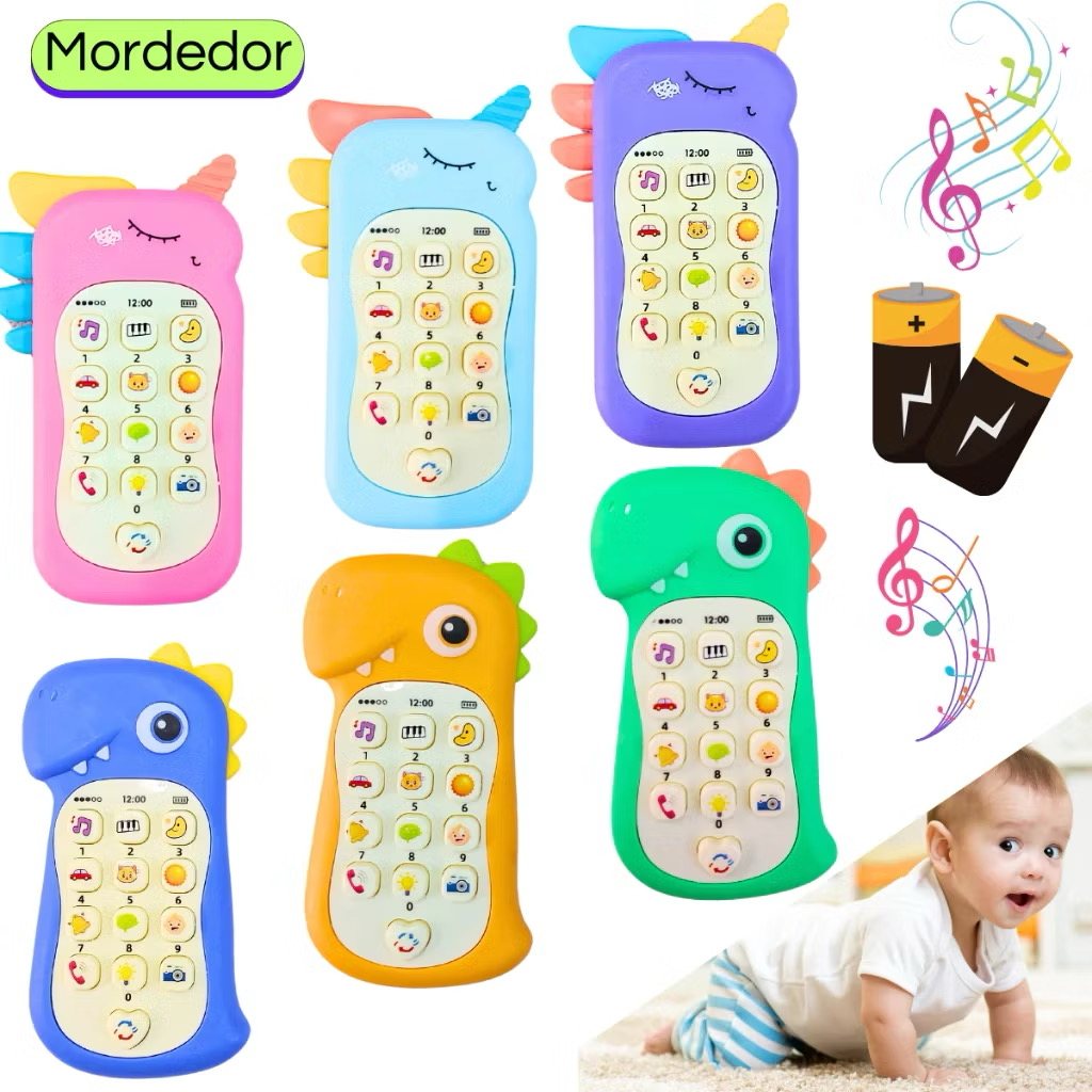 Telefone Infantil Musical Celular Educativo com Luz e Mordedor