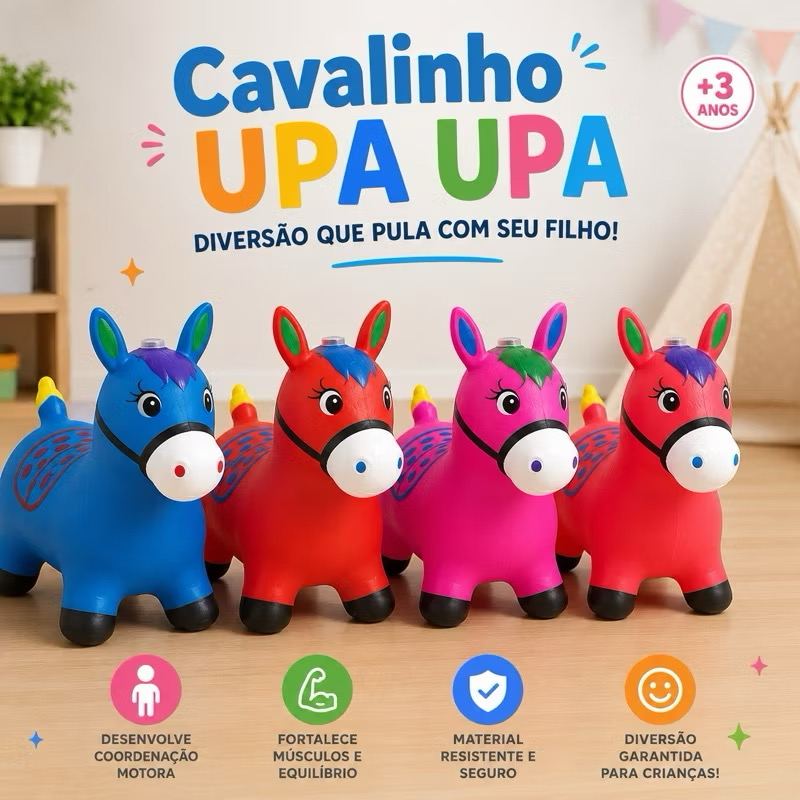 Cavalinho Upa Upa com Música e LED
